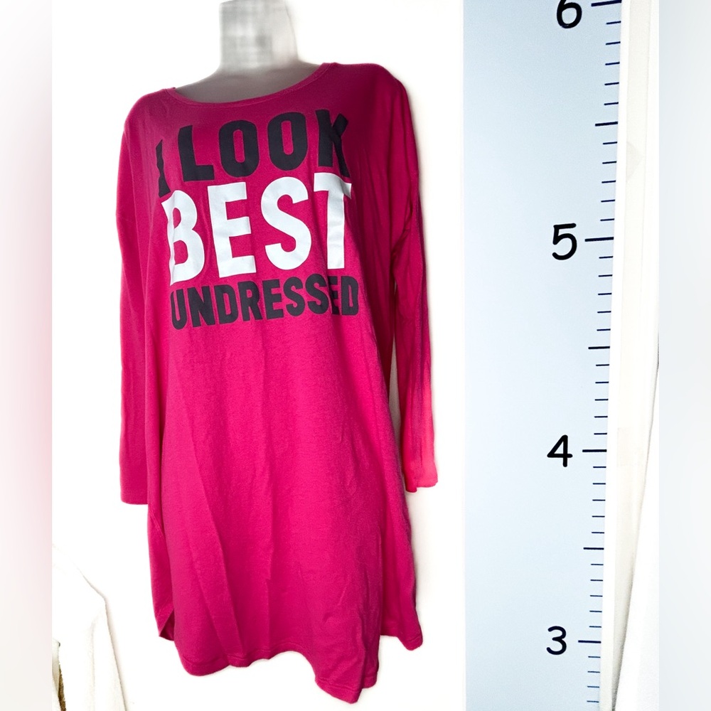 Victoria's Secret Pink "I Look Best‎ Undressed" Logo Cotton Nightgown M/M